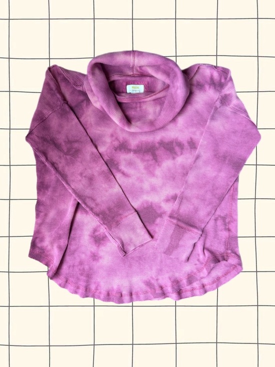 Anthropologie Sweaters - Anthropologie Maeve Pink Ribbed Cowl Neck Thermal Top
